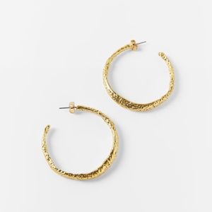 Zara Textured Hoop Earrings